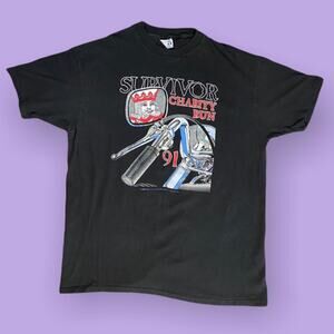 Vintage 90s hanes motorcycle